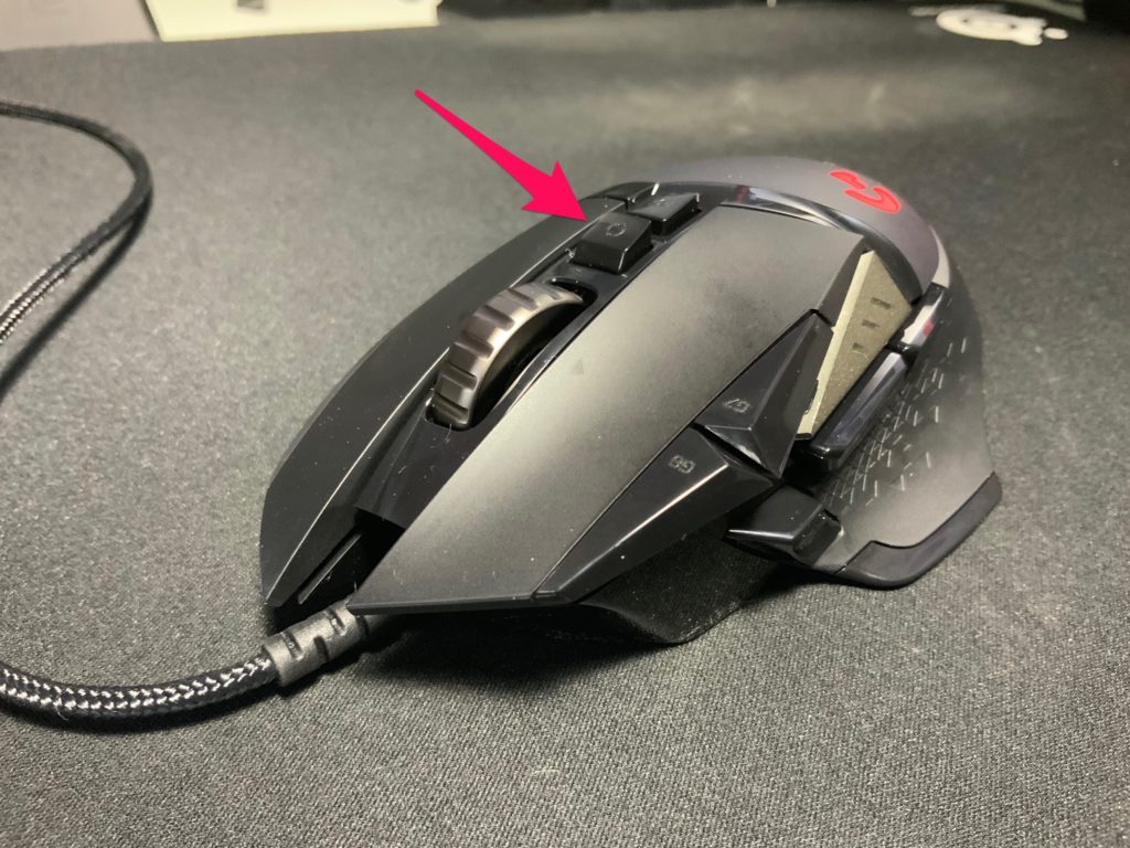 G502 HERO スクロールフリーボタン