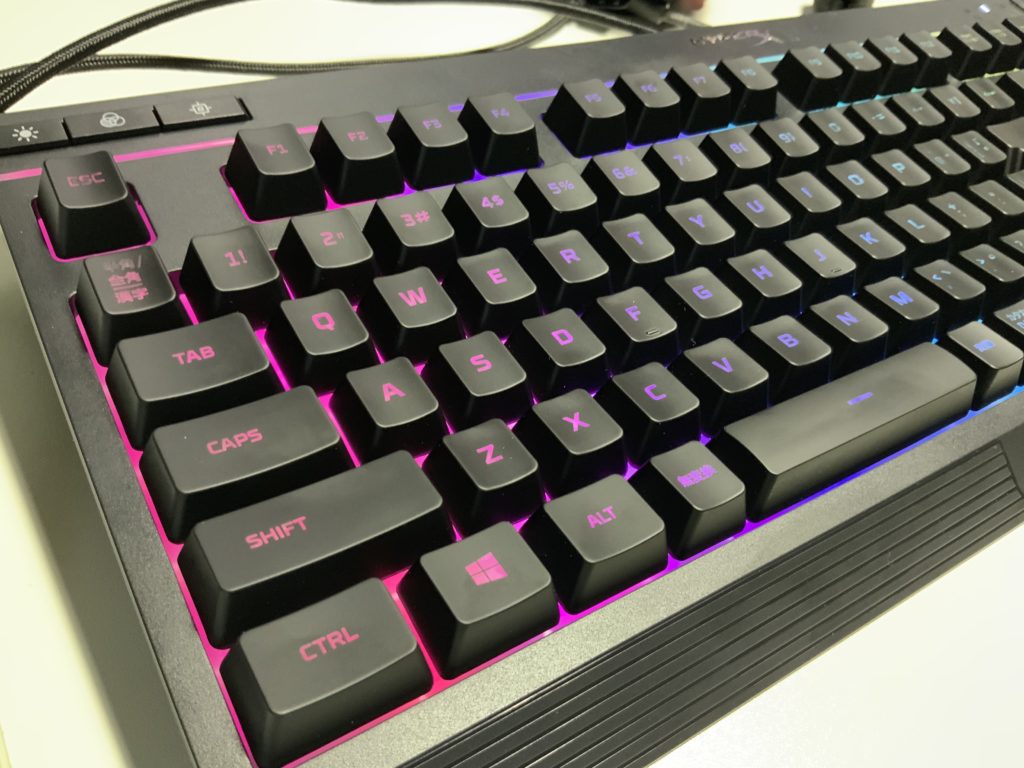 HyperX Alloy Core RGB 印字表記
