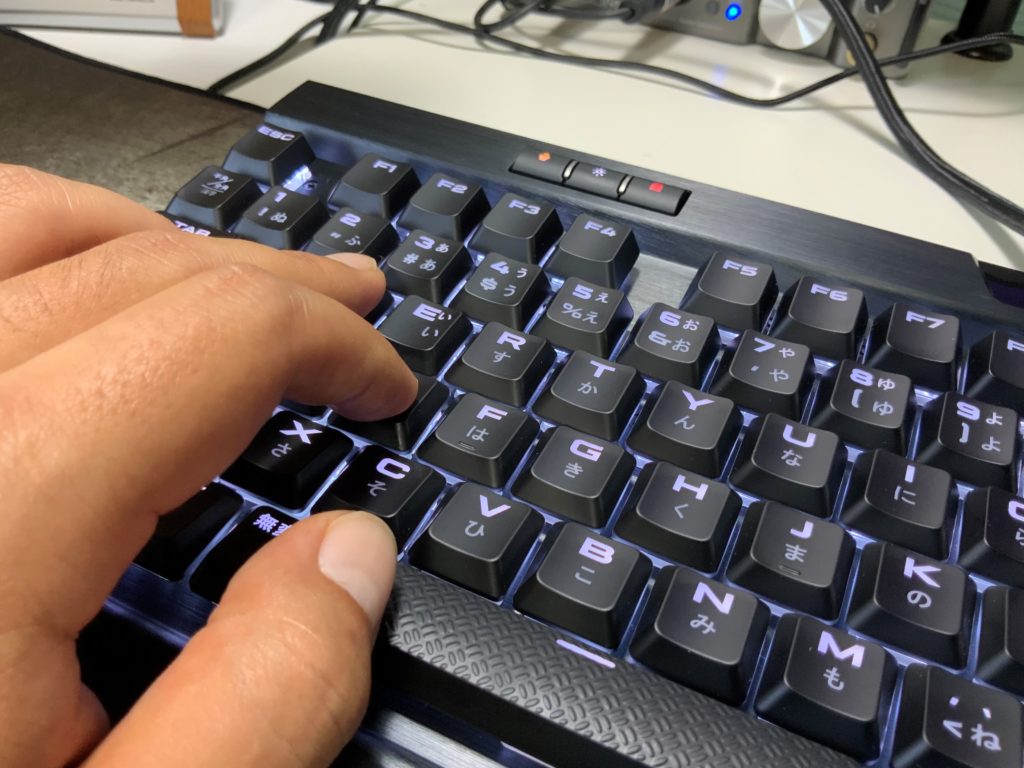 K70 RGB MK.2 LOW PROFILE 打鍵感