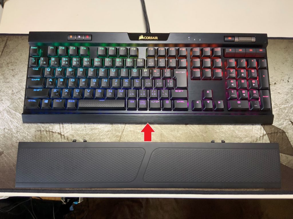 K70 RGB MK.2 LOW PROFILE パームレスト