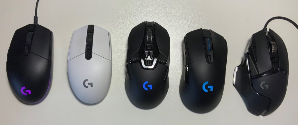 G903h　ロジクール製マウス　比較画像